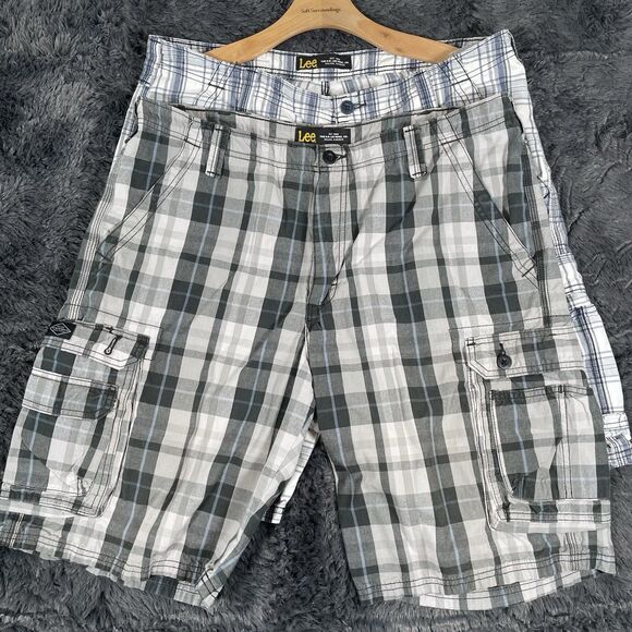 Lee Cargo Shorts Bundle Of Four Men's Size 38 Plaid Multicolor Preppy Golf - Picture 4 of 8